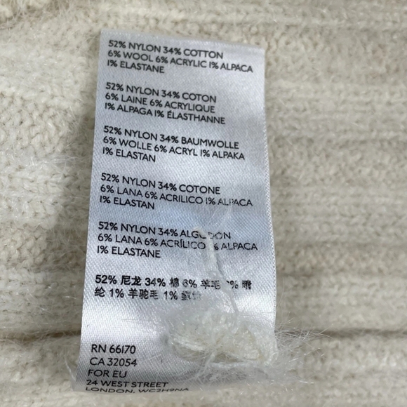 Anthropologie Margo Soft Off the Shoulder‎ Cream Sweater Size Small - Picture 12 of 13